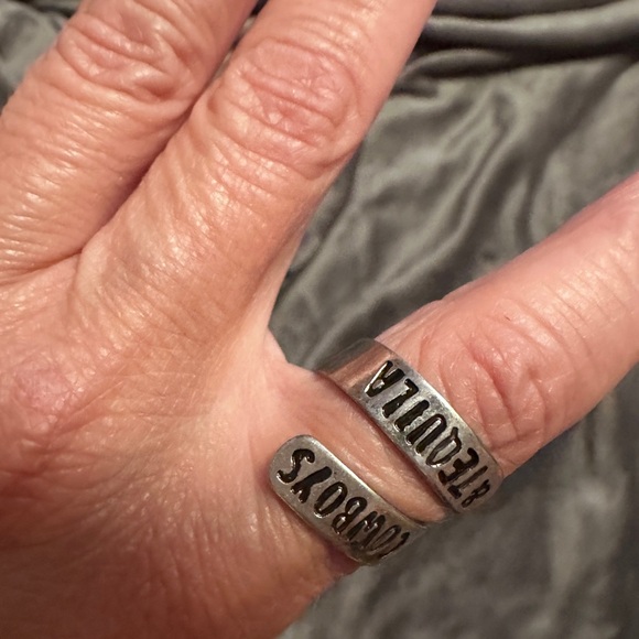 Cowboys & Tequila Adjustable Stainless Steel Ring - Picture 13 of 13